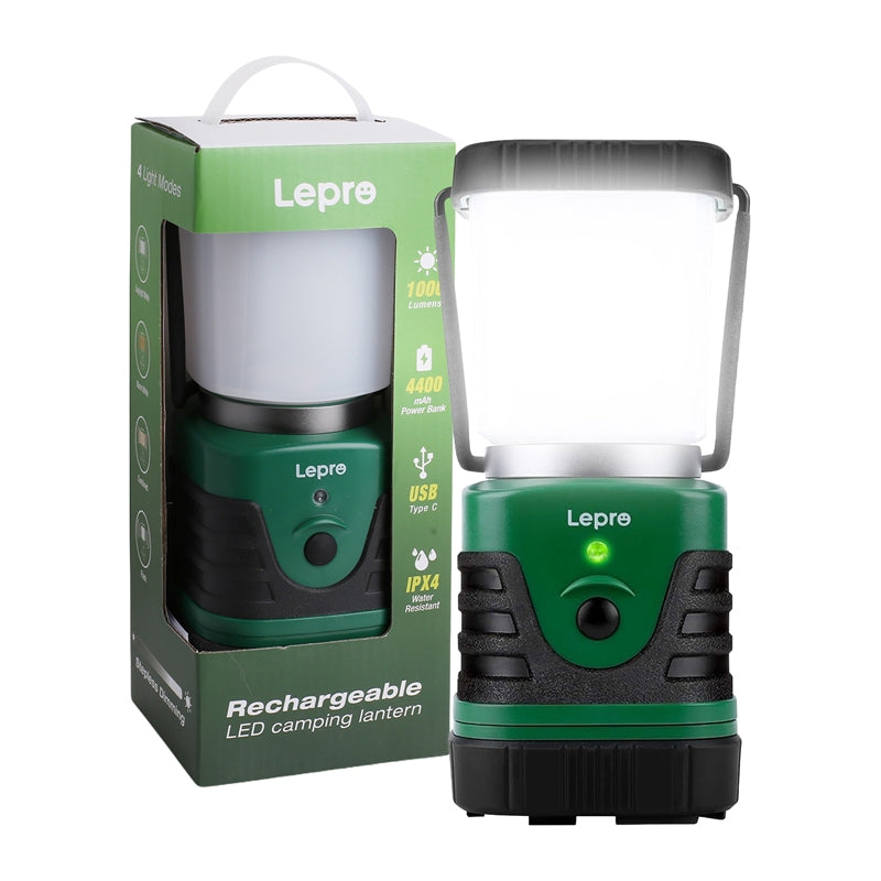 LEPRO 3300008 Camping Lamp, 1000 lm, 3600 mAh
