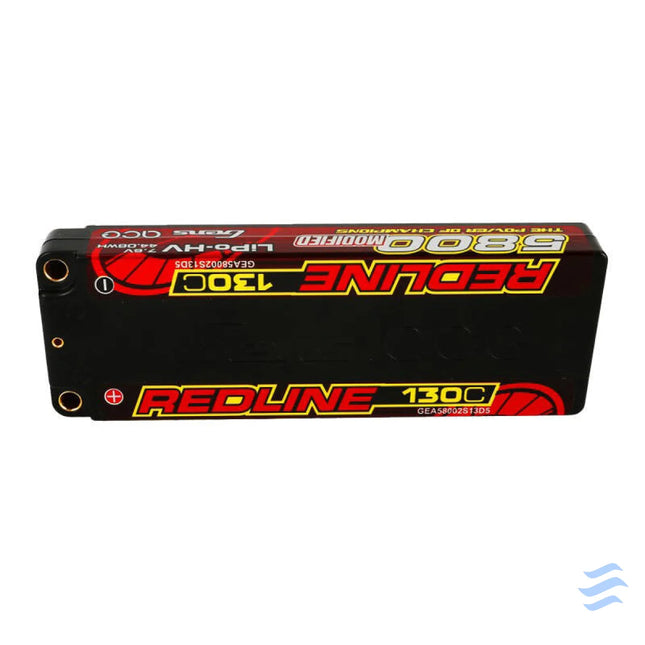 Accumulator Gens ace Redline Series 5800mAh 7.6V 130C 2S1P HardCase 56# HV Ultra LCG LiPo Lithium and NiMH