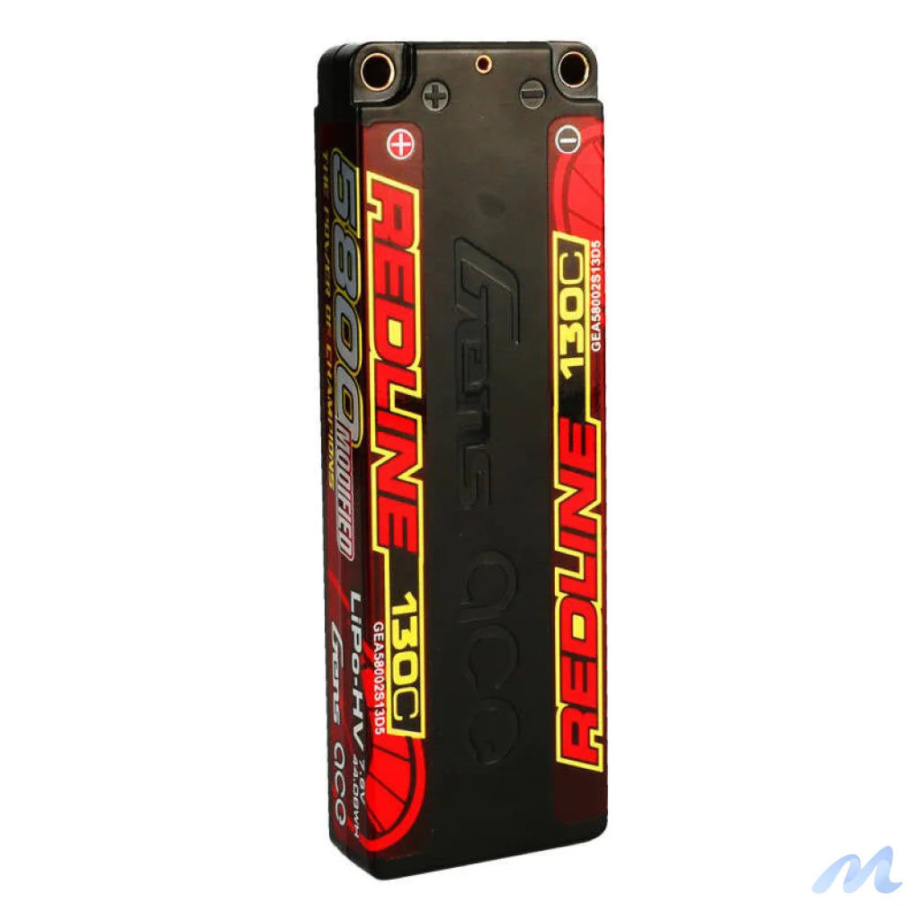 Accumulator Gens ace Redline Series 5800mAh 7.6V 130C 2S1P HardCase 56# HV Ultra LCG LiPo
