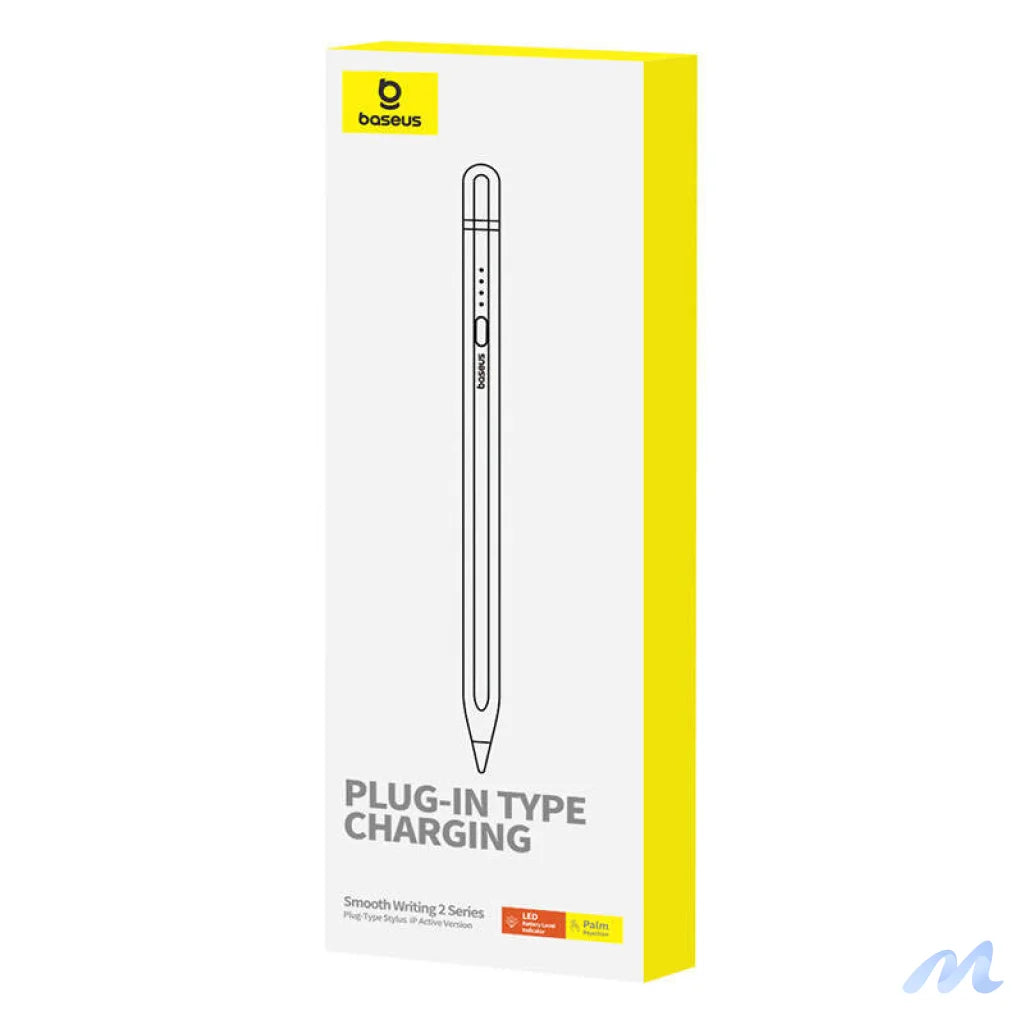 Active stylus Baseus Smooth Writing Series with plug-in charging, lightning (White)