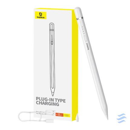 Active stylus Baseus Smooth Writing Series with plug in charging USB C (White) Tablet styluses
