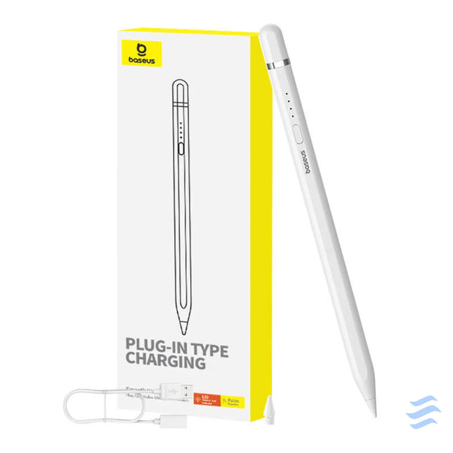 Active stylus Baseus Smooth Writing Series with plug in charging USB C (White) Tablet styluses