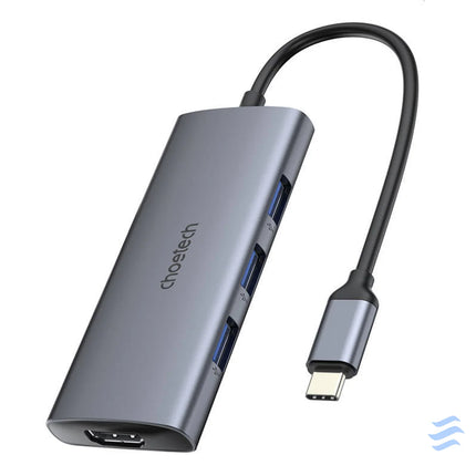 Adapter 7w1 Choetech HUB M19 USB C (silver) Hubs