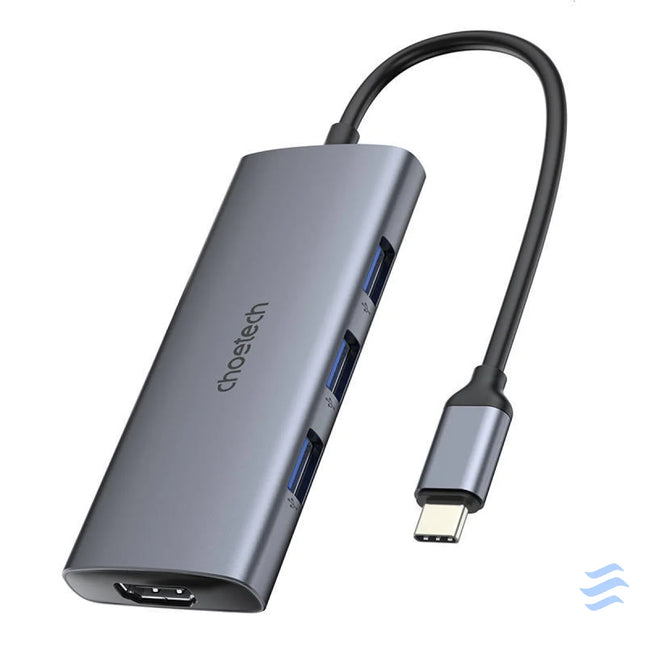 Adapter 7w1 Choetech HUB M19 USB C (silver) Hubs