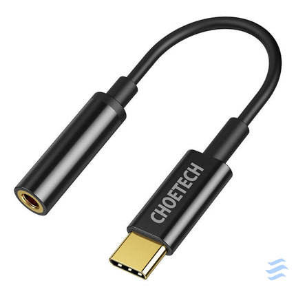 Adapter Choetech AUX003 USB C to 3.5mm Audio Jack Adapter (black) Audio adapters