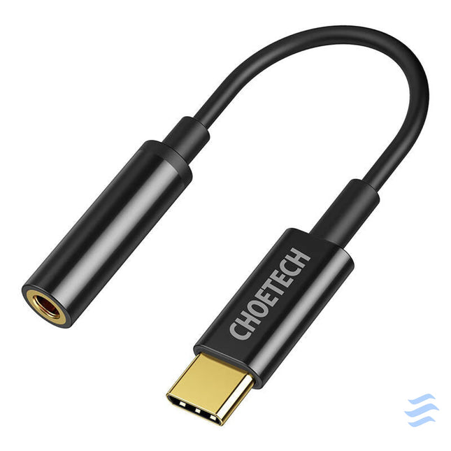 Adapter Choetech AUX003 USB C to 3.5mm Audio Jack Adapter (black) Audio adapters