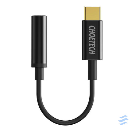 Adapter Choetech AUX003 USB C to 3.5mm Audio Jack Adapter (black) Audio adapters