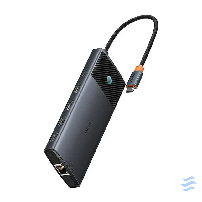 Adapter Hub 10in1 Baseus USB C 2xHDMI 3xUSB A USB C RJ45 SD/TF PD (black) Hubs