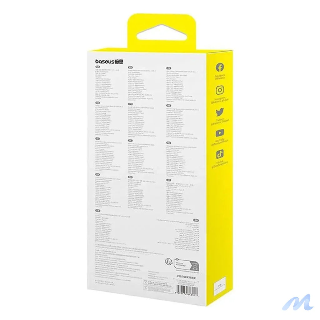 Adapter Hub 10in1 Baseus USB-C - 2xHDMI, 3xUSB-A, USB-C, RJ45, SD/TF, PD (black)