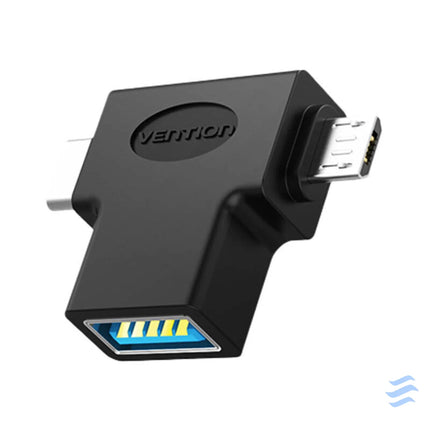 Adapter OTG USB 3.0 to USB C and Micro USB Vention CDIB0 Adapters connectors and converters
