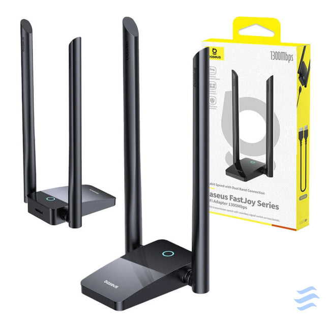 Adapter WiFi Baseus FastJoy 1300Mbps (black) Adapters connectors and converters
