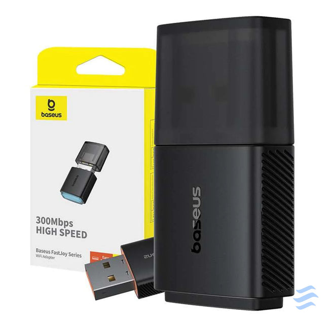 Adapter WiFi Baseus FastJoy 300Mbps (czarny) Adapters connectors and converters