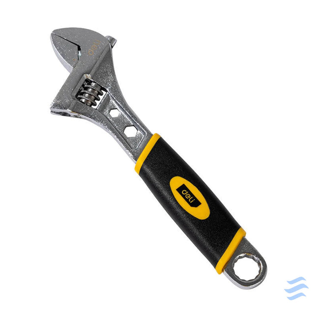 Adjustable Wrench with Plastic Handler Deli Tools EDL30108 8’’ (silver) Wrenches