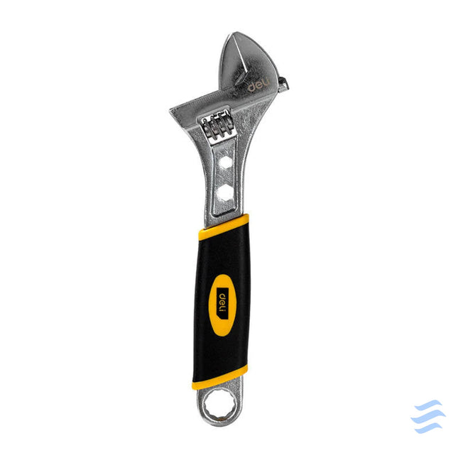 Adjustable Wrench with Plastic Handler Deli Tools EDL30108 8’’ (silver) Wrenches