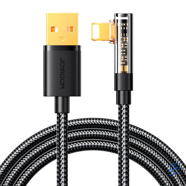 Angle Cable to USB A / Lightning / 1.2m Joyroom S UL012A6 (black) Combo Cables