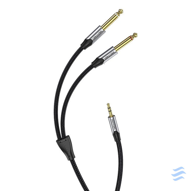 Audio cable mini jack 3.5mm to 2x jack 6.35mm male Vention BARHK 8m Audio cables
