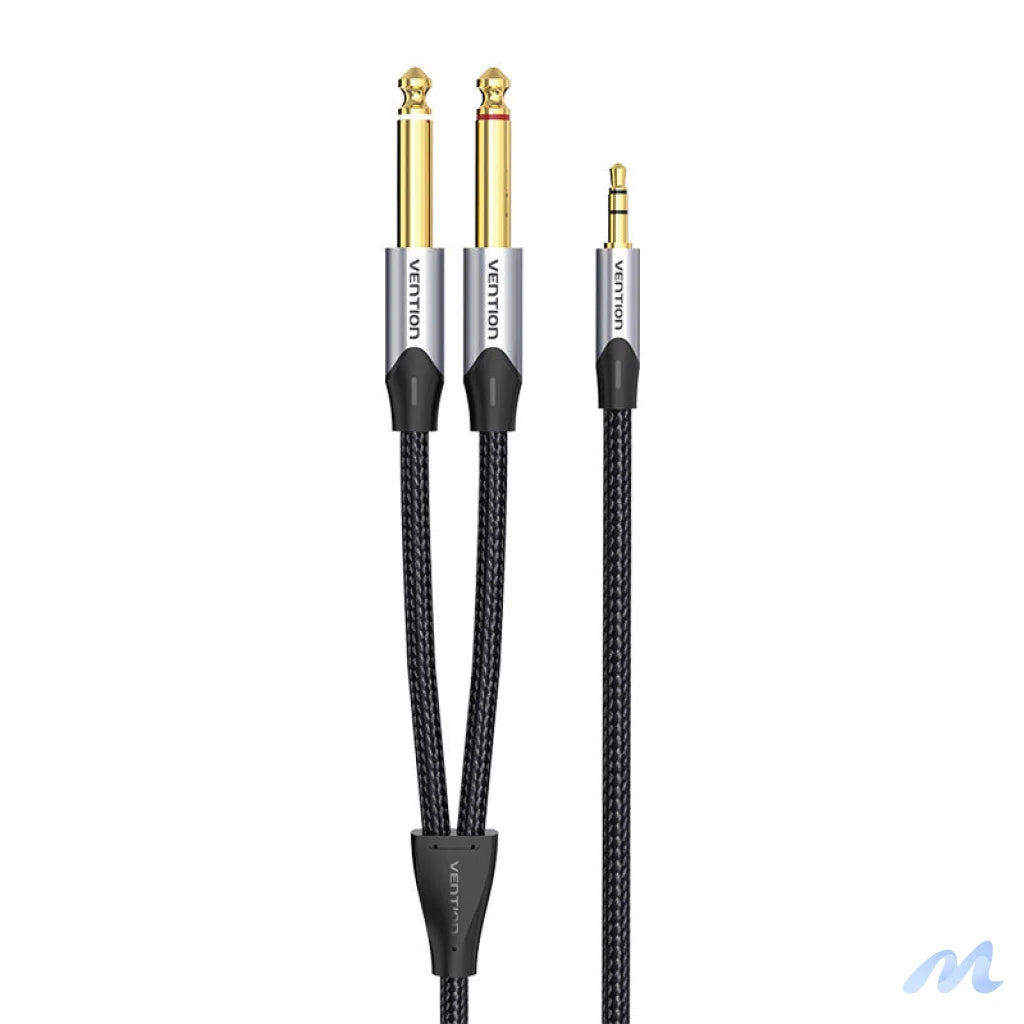 Audio cable mini jack 3.5mm to 2x jack 6.35mm male Vention BARHK 8m