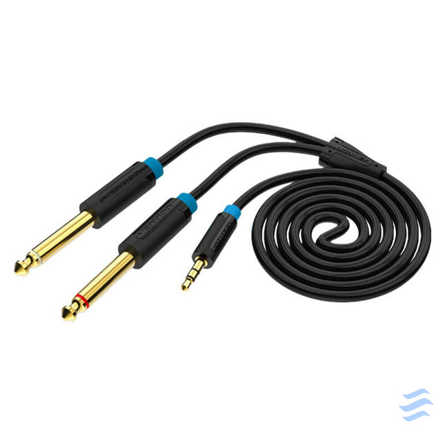Audio Cable TRS 3.5mm to 2x 6.35mm Vention BACBJ 5m Black Audio cables