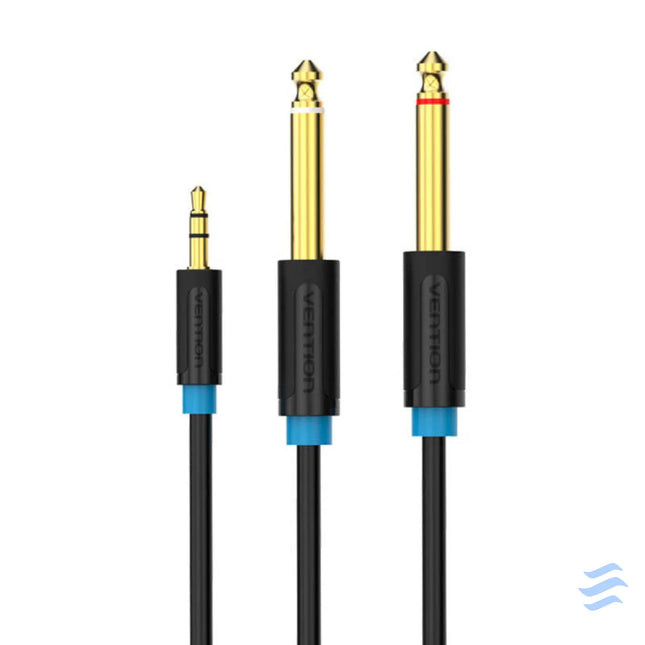 Audio Cable TRS 3.5mm to 2x 6.35mm Vention BACBJ 5m Black Audio cables