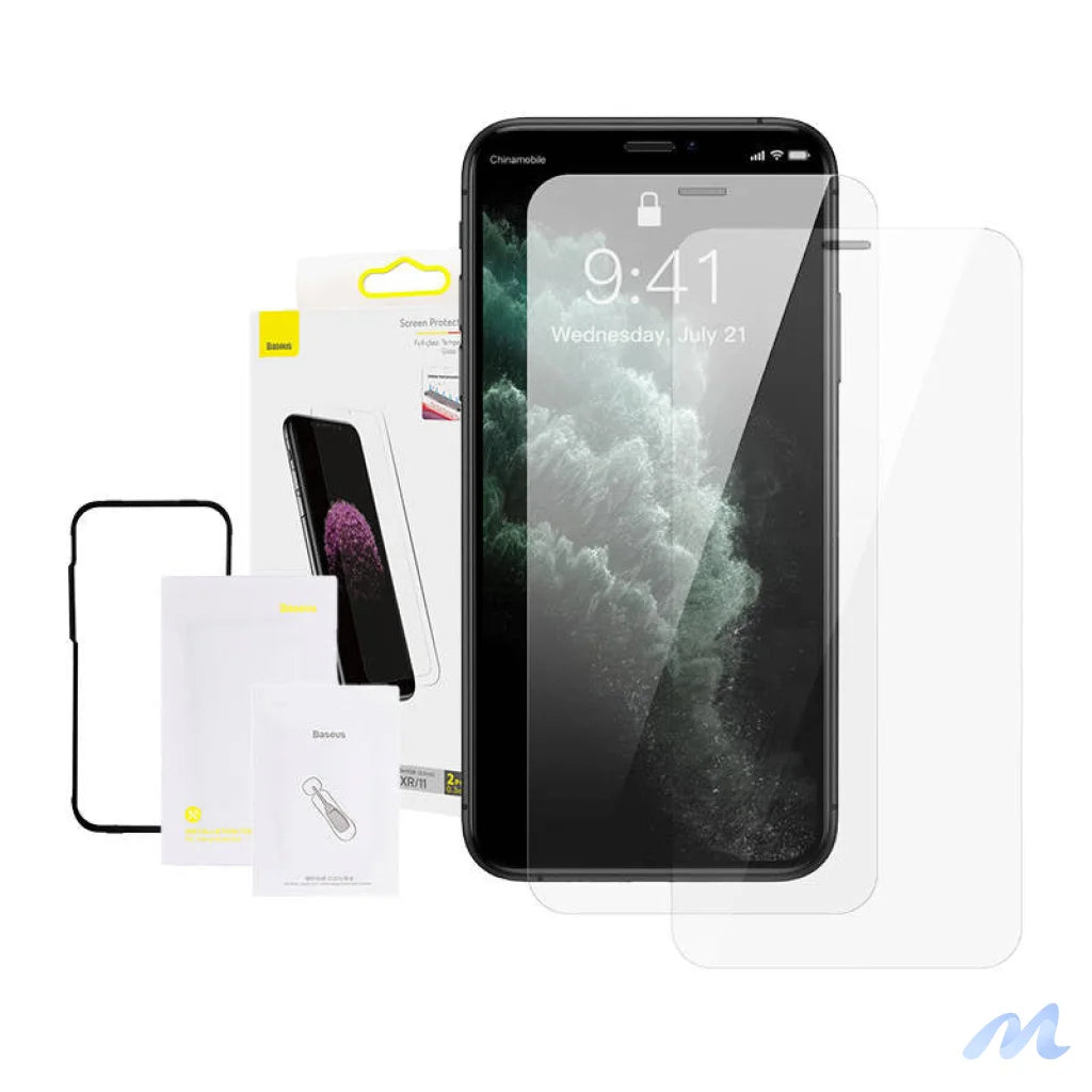 Baseus 0.3mm Full-glass Tempered Glass Film(2pcs pack) for iPhone XR/11 6.1inch