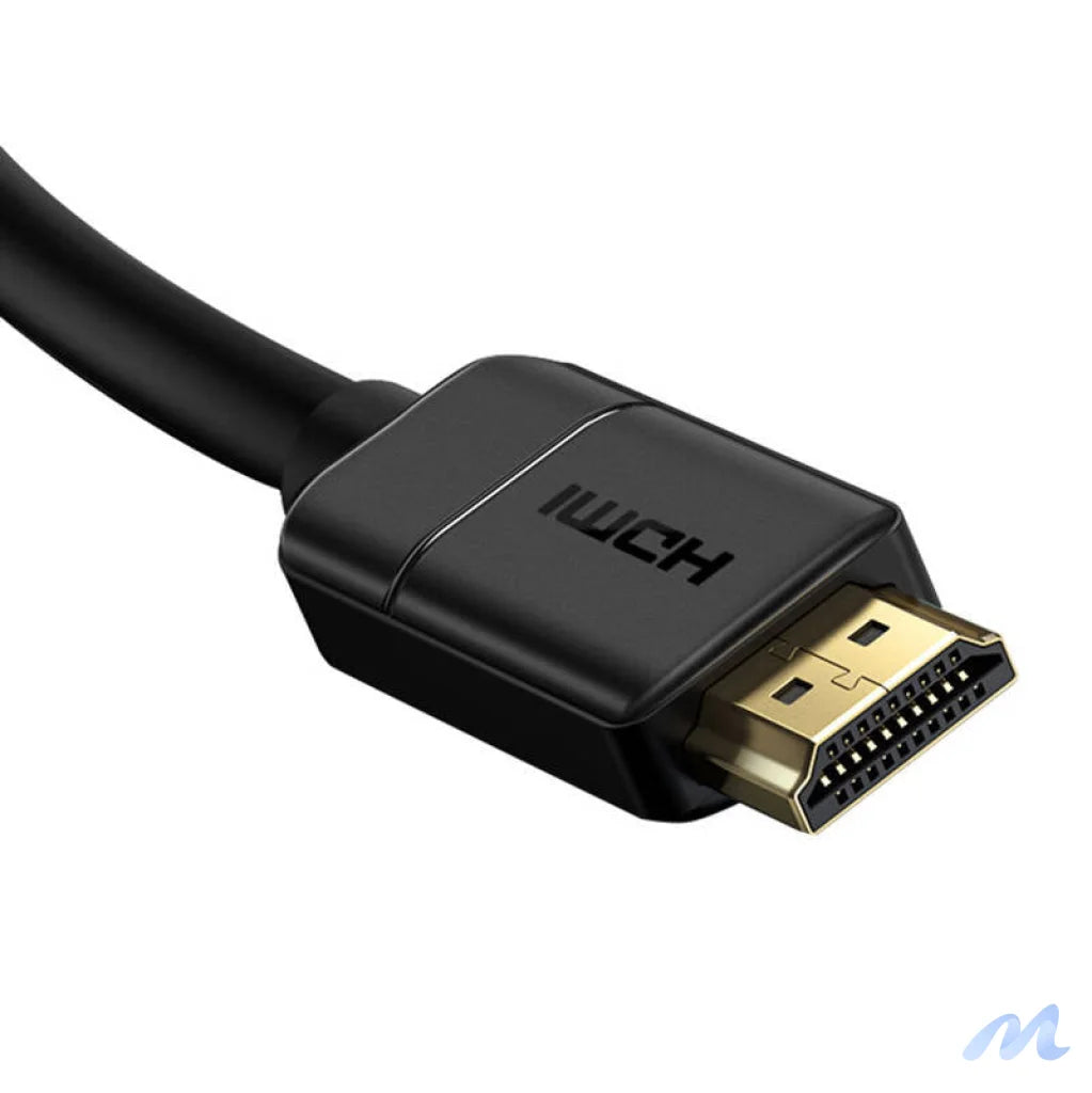 Baseus 2x HDMI 2.0 4K 30Hz Cable, 3D, HDR, 18Gbps, 8m (black)