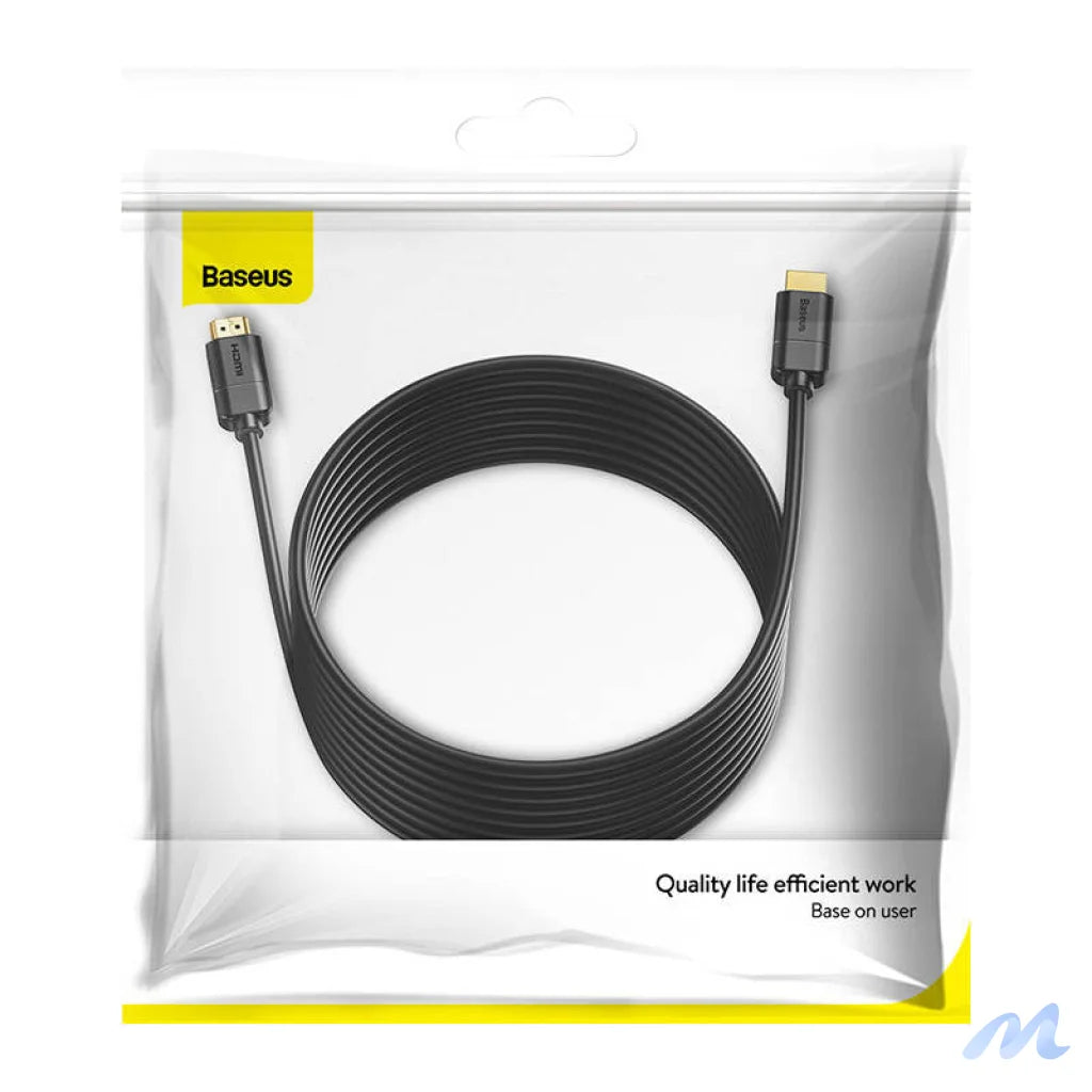 Baseus 2x HDMI 2.0 4K 30Hz Cable, 3D, HDR, 18Gbps, 8m (black)