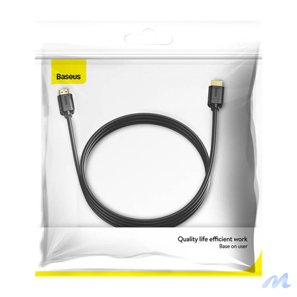 Baseus 2x HDMI 2.0 4K 60Hz Cable, 3D, HDR, 18Gbps, 3m (black)