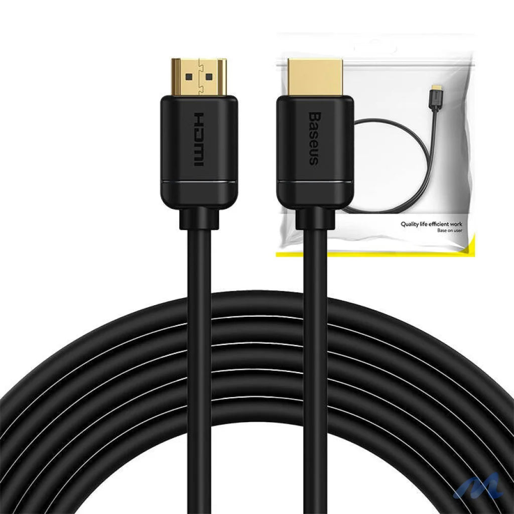 Baseus 2x HDMI 2.0 4K 60Hz Cable, 3D, HDR, 18Gbps, 5m (black)