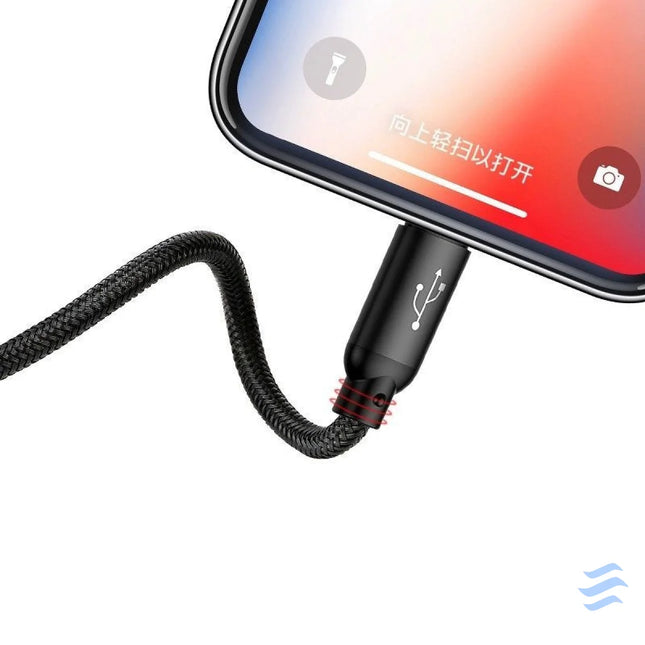 Baseus 3in1 Cable USB C / Lightning / Micro 3,5A 0,3m (Black) Combo Cables