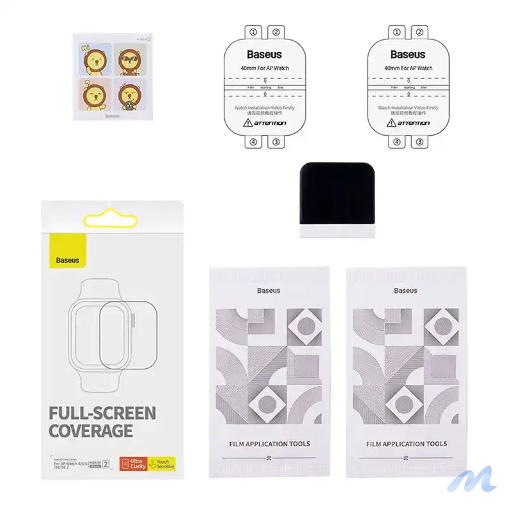 Baseus 40mm Protective Film for AP Watch 4/5/6/SE/SE 2, Clear