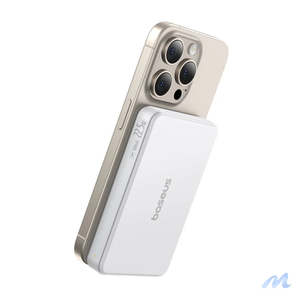 Baseus Airpow2 Qi2 magnetic powerbank 10000mAh 22.5W (white)