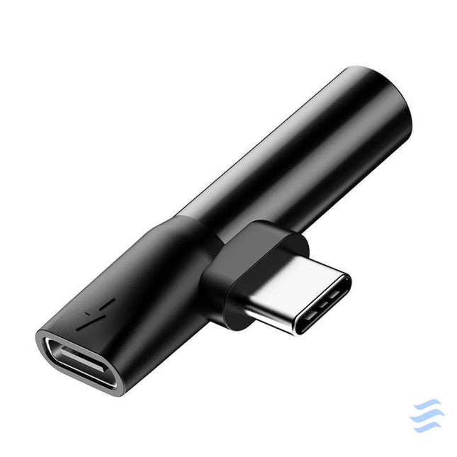 Baseus Audio Adapter USB C to Mini Jack 3.5mm + USB C (black) Audio adapters