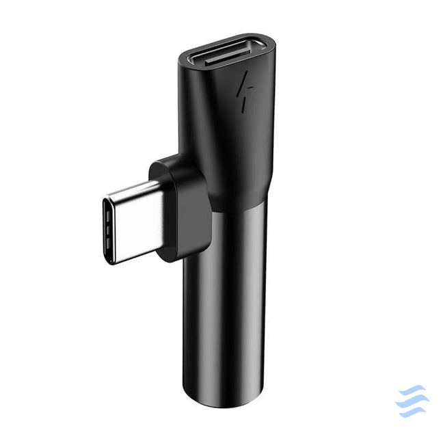 Baseus Audio Adapter USB C to Mini Jack 3.5mm + USB C (black) Audio adapters