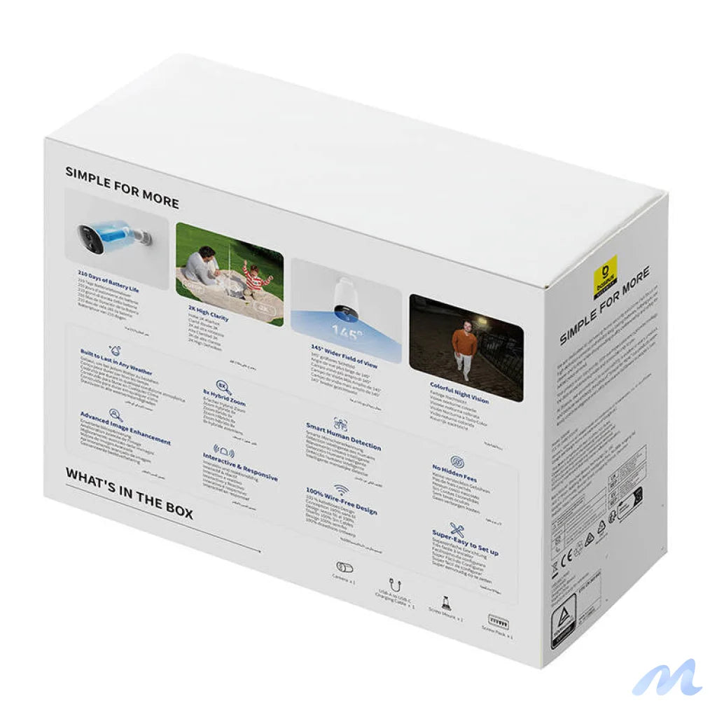 Baseus B1 2k Outdoor Camera (White)