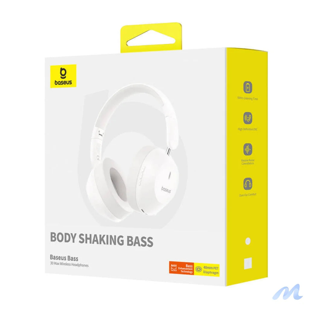 Baseus Bass 30 Max Wireless Headphones (white)