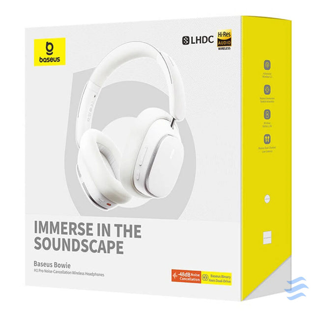 Baseus Bowie H1 Wireless Headphones Bluetooth 5.2 (white) Over ear