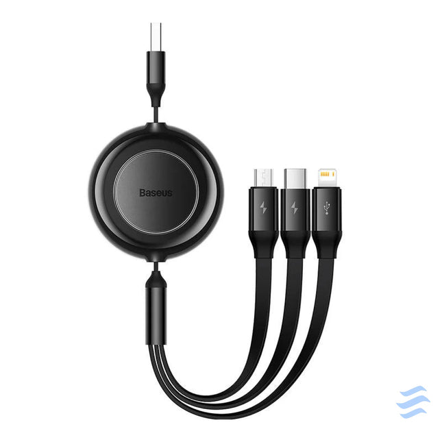 Baseus Bright Mirror 2 USB 3 in 1 cable for micro USB / USB C / Lightning 3.5A 1.1m (Black) Combo Cables