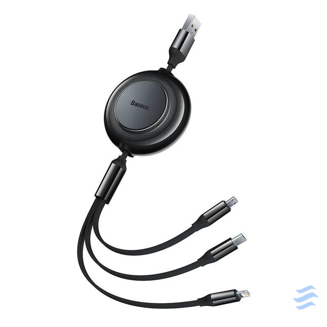 Baseus Bright Mirror 2 USB 3 in 1 cable for micro USB / USB C / Lightning 3.5A 1.1m (Black) Combo Cables