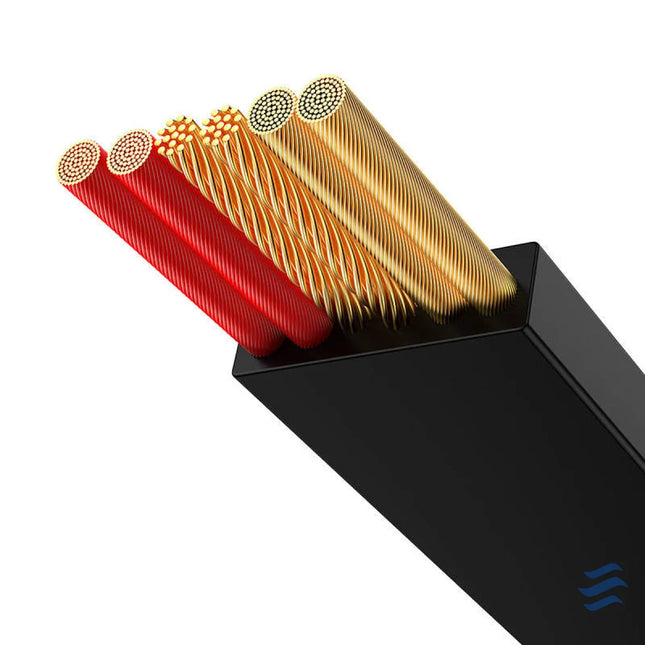 Baseus Bright Mirror 3 USB 3 in 1 cable for micro USB / USB C / Lightning 66W / 2A 1.1m (Black) Combo Cables