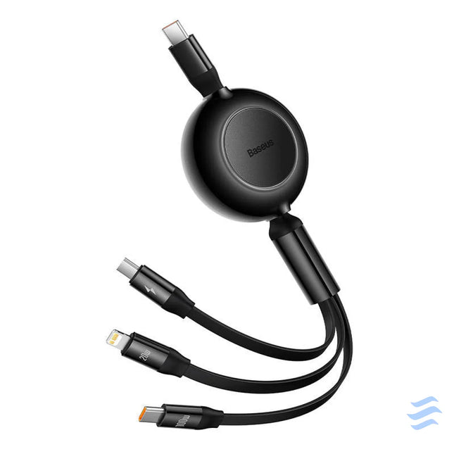 Baseus Bright Mirror 4 USB C 3 in 1 cable for micro USB / USB C / Lightning 100W / 3.5A 1.1m (Black) Combo Cables