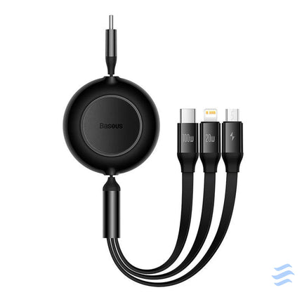 Baseus Bright Mirror 4 USB C 3 in 1 cable for micro USB / USB C / Lightning 100W / 3.5A 1.1m (Black) Combo Cables