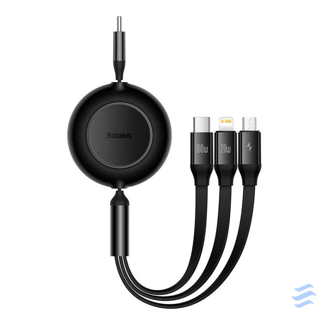 Baseus Bright Mirror 4 USB C 3 in 1 cable for micro USB / USB C / Lightning 100W / 3.5A 1.1m (Black) Combo Cables