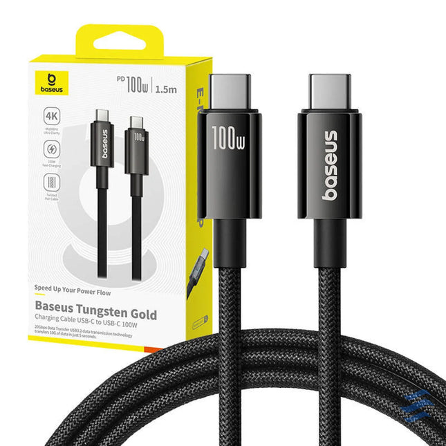 Baseus Cable USB Tungsten Gold USB C to USB C 100W 1,5m (black) USB C to USB C