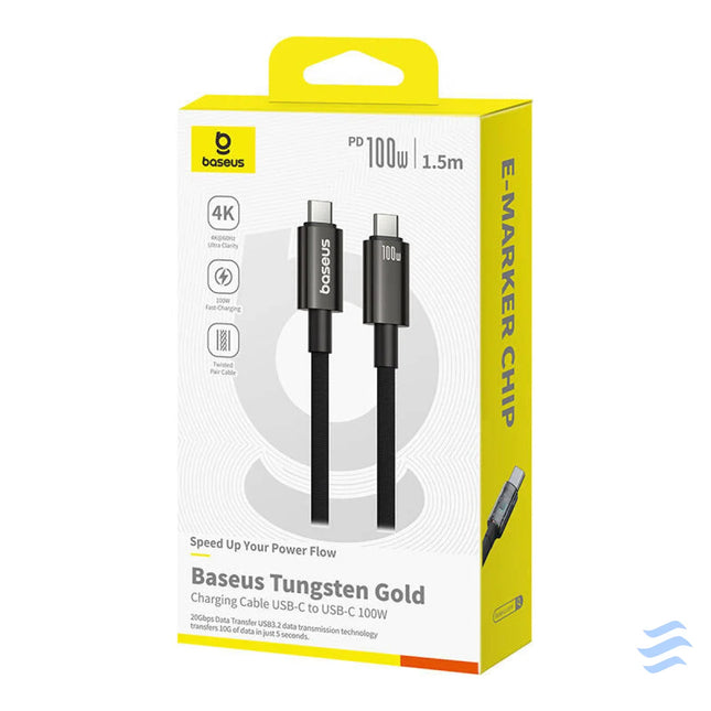Baseus Cable USB Tungsten Gold USB C to USB C 100W 1,5m (black) USB C to USB C