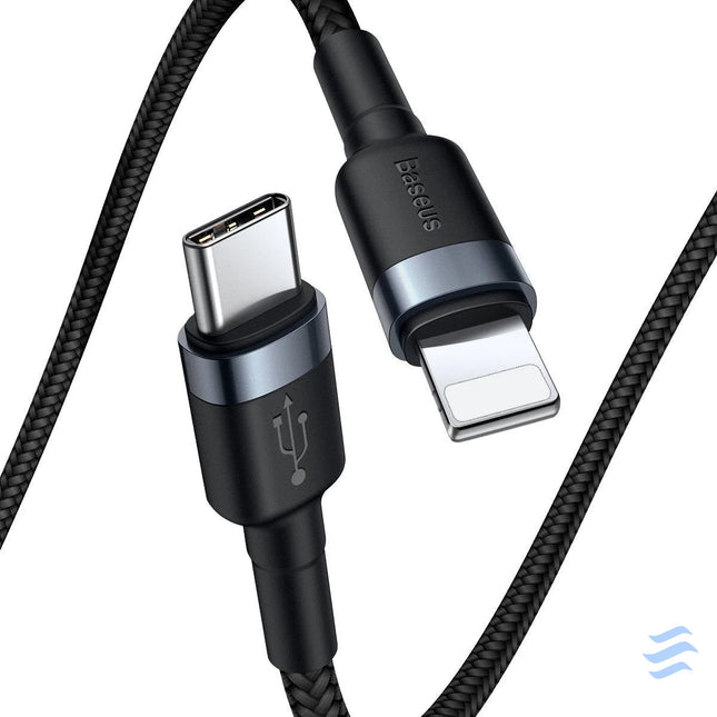 Baseus Cafule Cable Type C to iP PD 18W 1m Gray + Black USB C to Lightning
