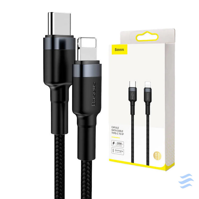 Baseus Cafule Cable Type C to iP PD 18W 1m Gray + Black USB C to Lightning