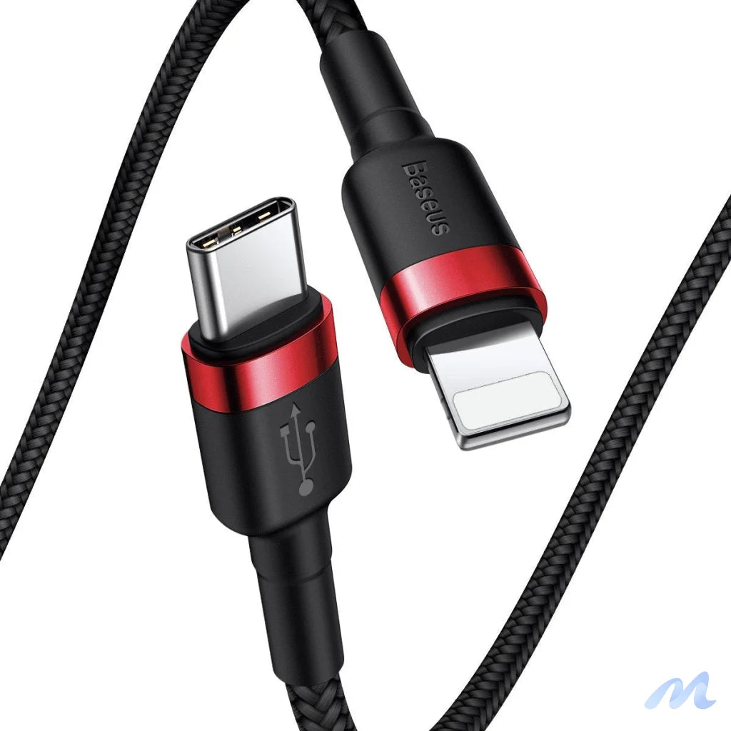 Baseus Cafule Cable Type-C to iP PD 18W 1m Red+Black