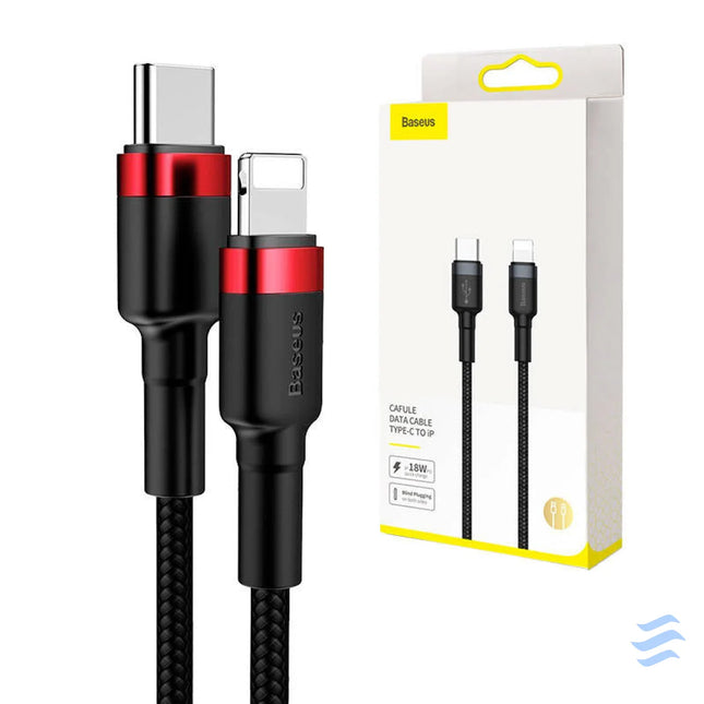 Baseus Cafule Cable Type C to iP PD 18W 1m Red + Black USB C to Lightning
