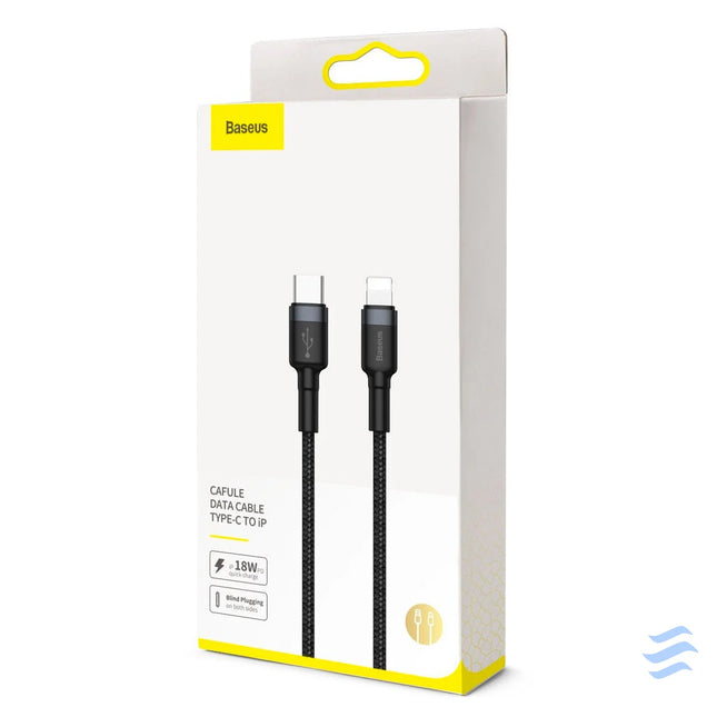 Baseus Cafule Cable Type C to iP PD 18W 1m Red + Black USB C to Lightning