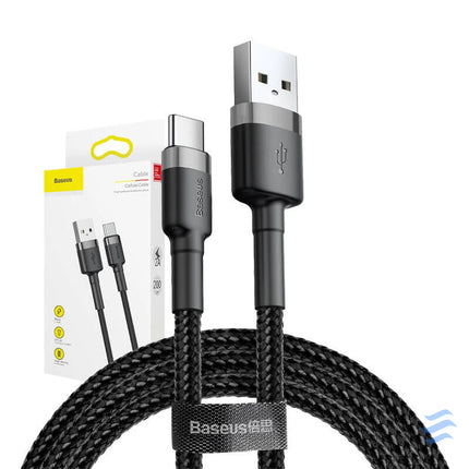 Baseus Cafule cable USB C 2A 2m (Gray + Black) USB to USB C